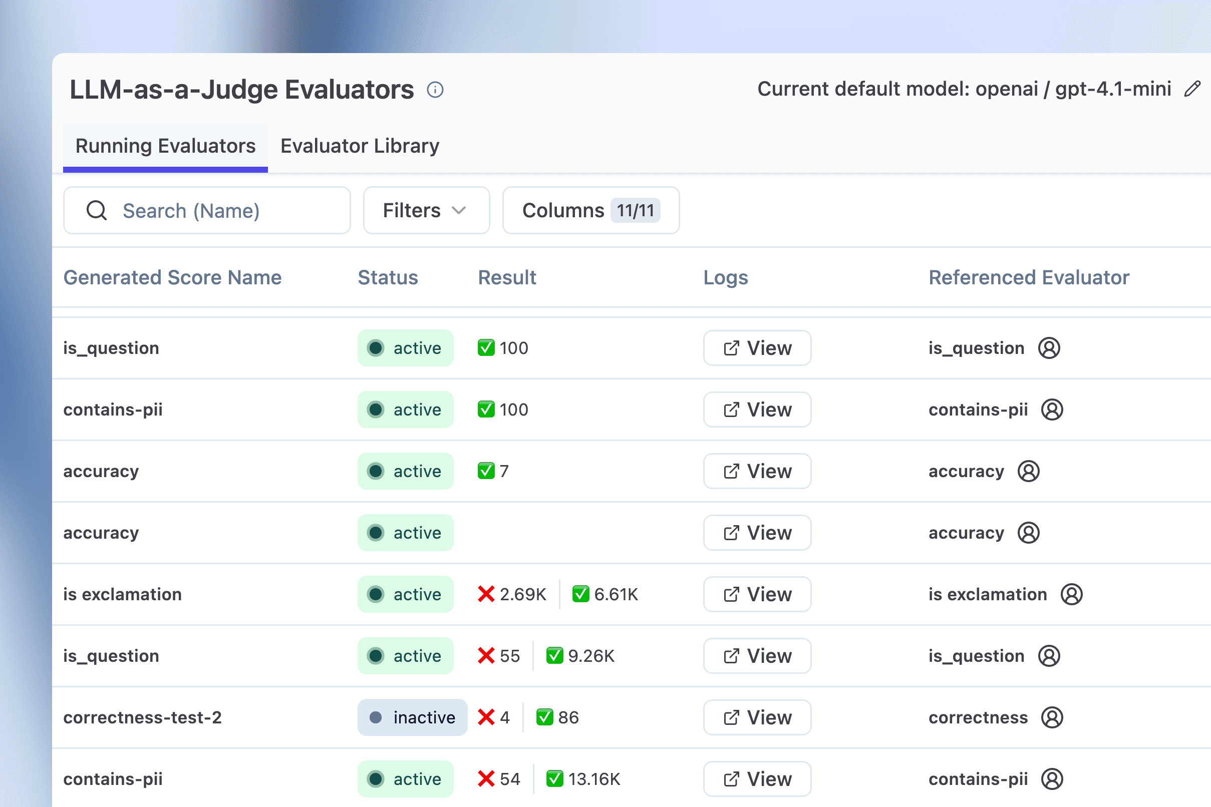 Brokle evaluation results showing quality scores and benchmark comparisons